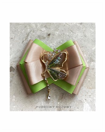 Brosza  z cudnym motylem z wiszącym kryształkiem, PAKOWANIE PREZENTÓW - pudełko na prezent