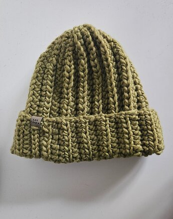 Czapka wełniana w kolorze zielonej oliwki, Las i Łąka