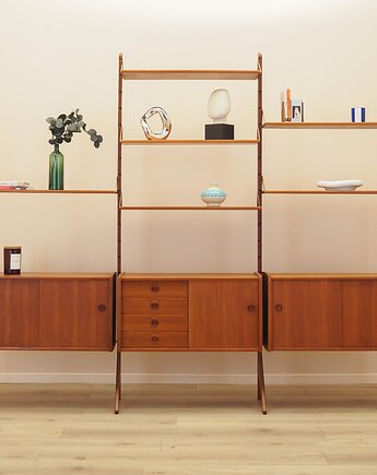 Regał systemowy tekowy, norweski design, lata 60, J Texmon & E Blindheim, Przetwory design