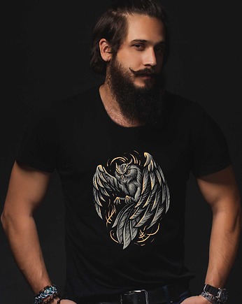 Koszulka organiczna z nadrukiem Dark Owl, ART ORGANIC