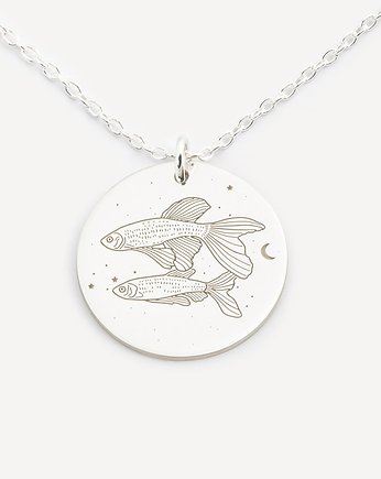 Naszyjnik srebrny Ryby, ZAMIŁOWANIA - Elegancki prezent
