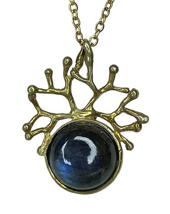 Naszyjnik z labradorytem Korona nocy, Artseko