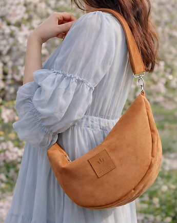 Banana zamszowa torebko nerka Ruda, sabi tatka