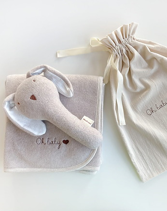 Zestaw fleece oh baby rabbit, OSOBY - Prezent dla noworodka