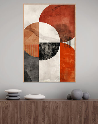 Geometria natury - Plakat, druk - Minimalizm, Boho, Loft #119, Black Sapphire Art