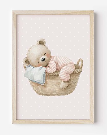 Plakat Na Ścianę Dla Dziewczynki Różowe misie nr. 3, Dekoracjan