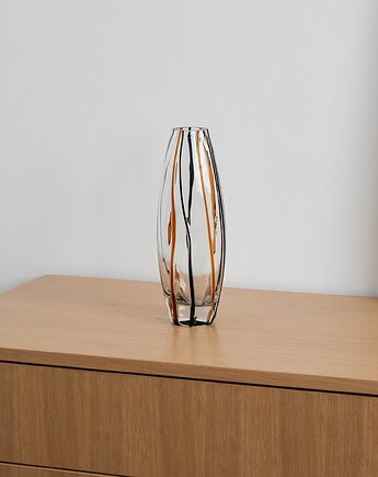 Wazon szklany, duński design, lata 70, produkcja: Dania, Przetwory design