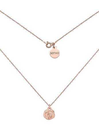 Naszyjnik z różowego złota z różą, SOTHO