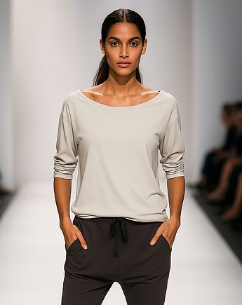 Bluzka popielata YY500042_RAL9018, YULIYA BABICH