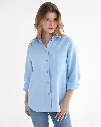 Lniana koszula 100% len BLUE SKY, so linen!