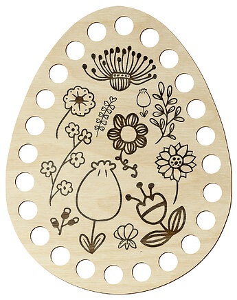 Jajko Pisanka ze Sklejki Baza do Szydełkowania Makramy Stroika na Wielkanoc, smxdsgn