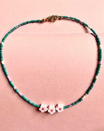 Kwiatowy Choker z koralików, Luna by Sisters