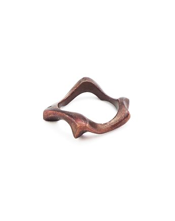 WAVES thick / copper RING, Filimoniuk
