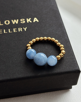 Pierścionek elastyczny Jadeit, Chmolowska Jewellery