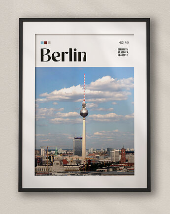 Minimalistyczny plakat Berlin Niemcy - Do salonu, sypialni, biura, DAPIDOKA