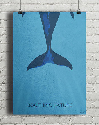 Wieloryb - plakat fine art, giclee, minimalmill