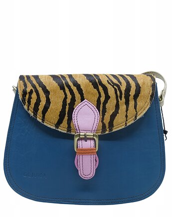 Torebka damska listonoszka skórzana klapka w zwierzęcy wzór eko OLIVKA, Olivka Warsaw