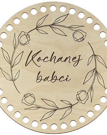 Baza Spód Dno Koszyka 20cm do Szydełkowania Makramy Prezent na Dzień Babci, smxdsgn