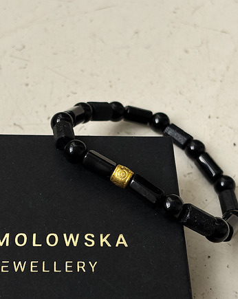 Bransoletka męska Onyks i Turmalin, Chmolowska Jewellery