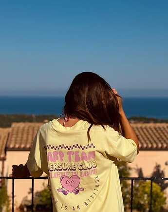 Koszulka BOXY organic Heartbreaker bananowa, HARP TEAM