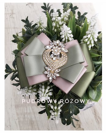 Brosza w delikatnych zieleniach NEW, Pudrowy Różowy