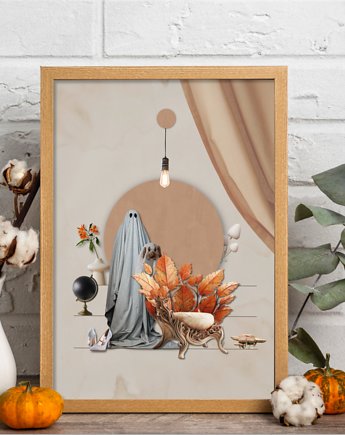 Plakat, kolaż Autumn Room, zfragmentow