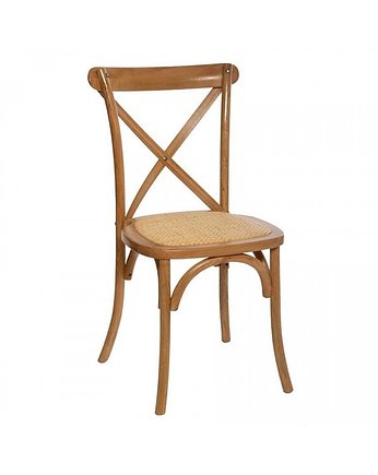 Krzesło Drewniane Vintage z Plecionką Naturalne, MIA home