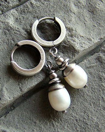 Kolczyki Perły - white, RayOfArt