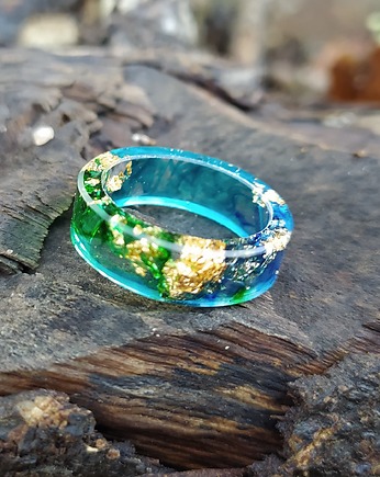 Pierścionek z żywicy KOLORY OCEANU, EkoCraft