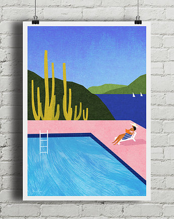 Plakat Lato nad basenem, minimalmill
