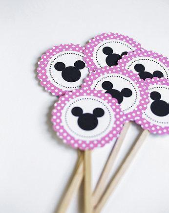 Pikery do babeczek MYSZKA MINNIE 6 szt, WOW party