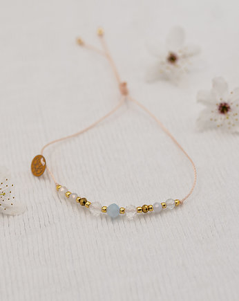 Bransoletka dla Bliźniąt - Akwamaryn Topaz Kryształ, w hand works