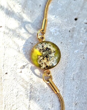 Bransoletka z kwiatami dzikiej marchwi, Slow Jewelry