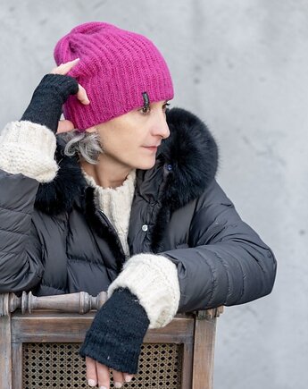 Czapka z alpaki i merynosa, Margo pracownia szydełkowa