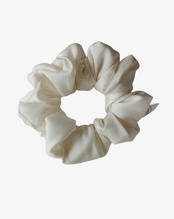 Satynowa gumka satynowa scrunchie owijka frotka biały MIDI, Capillum