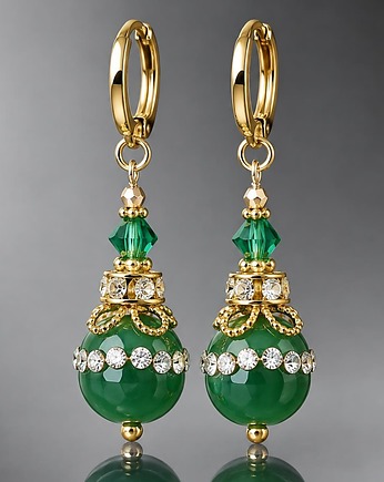 Alloys Collection - Onyx green - kolczyki /14.11.25/, KiKa pracownia