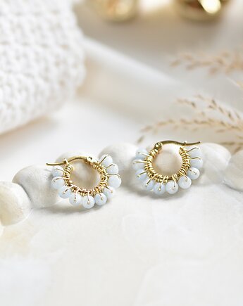 Kolczyki koła - otulone jadeitem, Art Vision