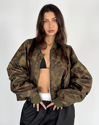 Krótka kurtka typu bomber camo, REST Factory
