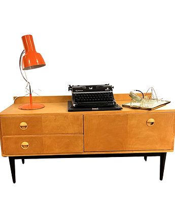 Niska komoda sideboard jesionowy, duński design, lata 70., Good Old Things