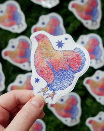 Kurka / naklejka winylowa, zazula