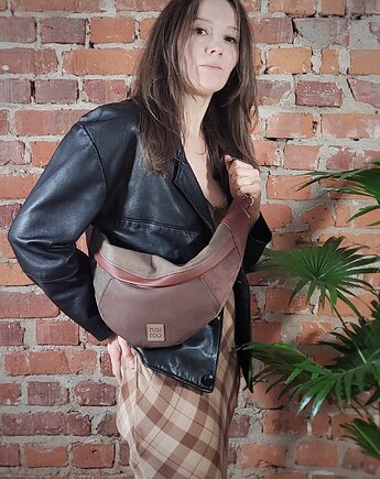 Nerka "Haru" brązowa mix ekoskóra no waste, hairoo