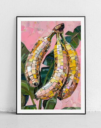 Plakat Złote Banany w Mozaice, Harvest Maison