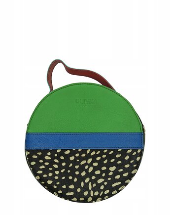 Torebka listonoszka skórzana okrągła skóra naturalna elegancka eko OLIVKA, Olivka Warsaw