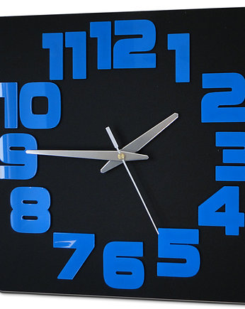 Zegar ścienny Logic Czarno-Niebieski 30cm, ModernClock