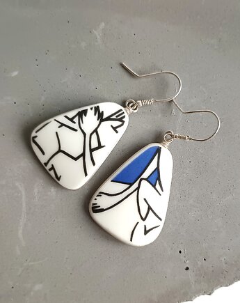 Kolczyki z ogonami, biżuteria z talerzy