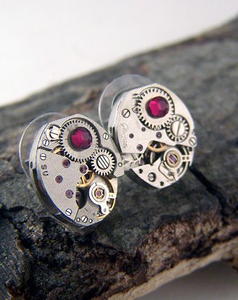 Mechaniczne kolczyki Swarovski 341, Zegarynki