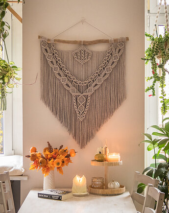 Makrama Kasja M beżowa, Poplecione Makramy