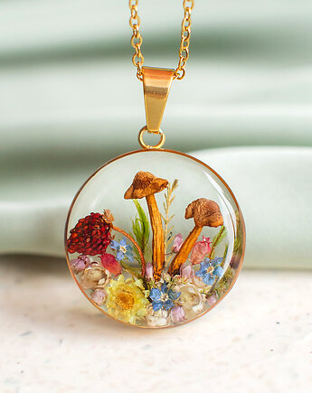 Naszyjnik z leśną kompozycją, nature gift