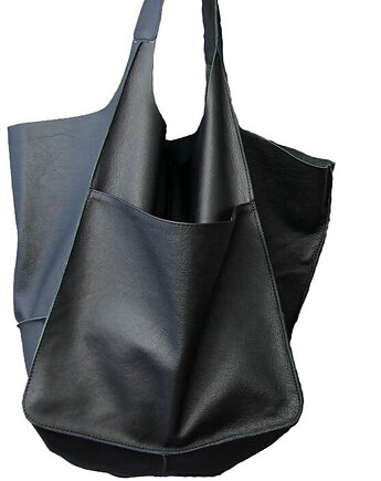 Torebka na ramię ze skóry naturalnej XXL, bagoo