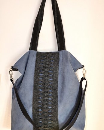 Torba hobo XXL z przeplatanką, PRACOWNIA 166